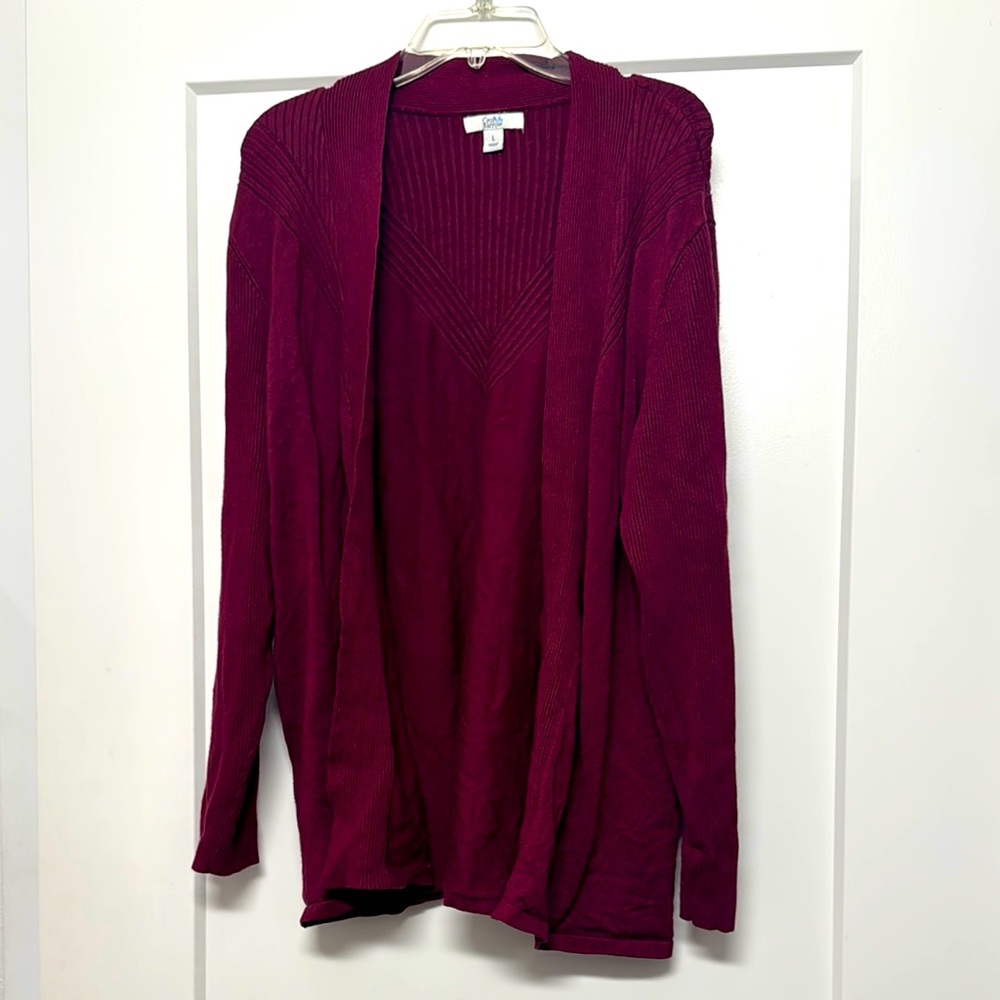 Croft & Barrow Women's Burgundy Cardigan